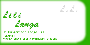 lili langa business card